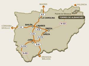 Torres de Albanchez Mapa Provincia